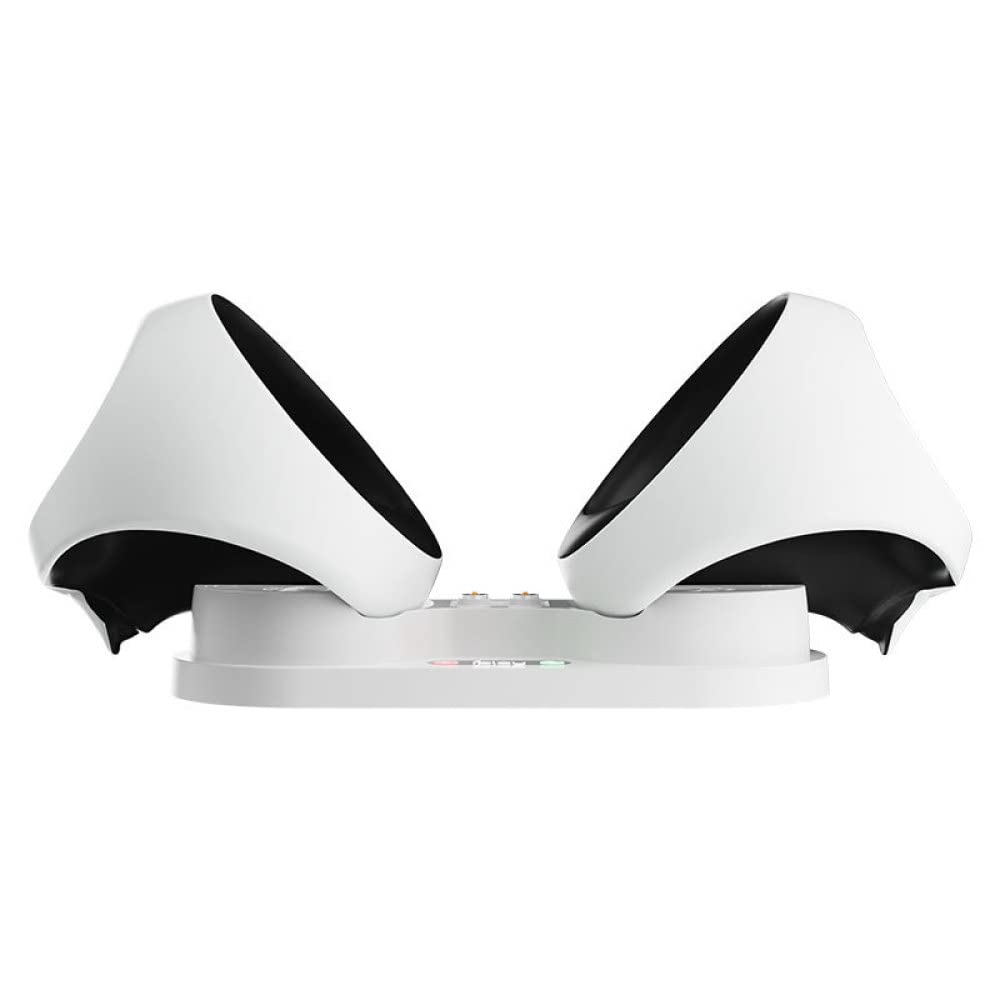 Per PS5 PSVR2 Maniglia Dock di Ricarica, Gamepad Portatile Doppia Stazione di Ricarica Dock con Luce LED, Stand di Stoccaggio per il Controller VR