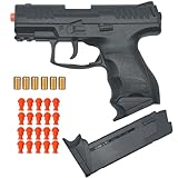 Dreamplay Shell Ejecting Toy Gun, VP9 Realistic Automatic Pull Back Action Shooting Games Education Model Toy for Kids Gifts