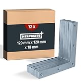 ASSEMBLAGE FIABLE : Les équerres d'angle HELPMATE sont idéales pour l'assemblage d'angles soumis à des charges élevées, par exemple dans le béton, la maçonnerie ou l'acier, et garantissent un assemblage sûr et stable entre les éléments de construction.