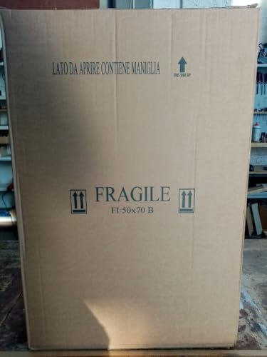 Nuova Arredo Holzfenster cm L 50 x 70 H – Doppelglas – Griff – gebeizt – zu behandeln: Imprägnierung/Lackierung – in jeder Farbe