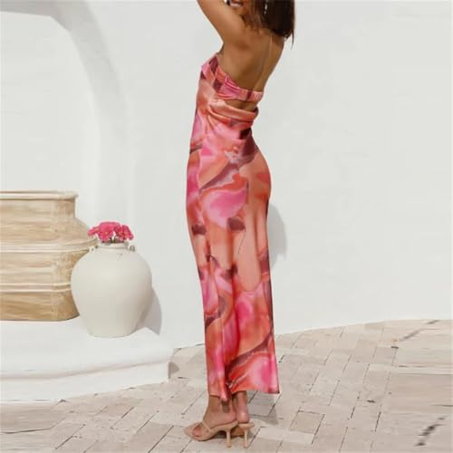 Vestido largo sin mangas estampado de verano para paseos urbanos y tardes de terraza 5
