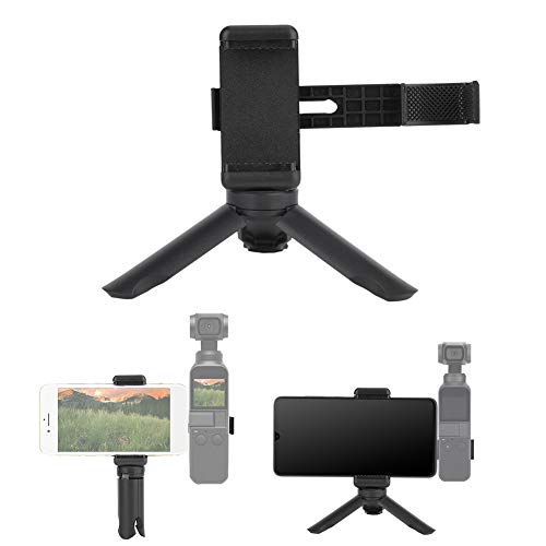 Xiuganpo Treppiede Compatto con Morsetto per Cellulare, Supporto per Telefono Leggero e Stabile, per Zaino, Bastone per Selfie, Materiale