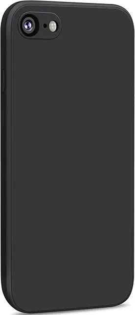 Coque iPhone 7 Silicone Douce avec Doublure Microfibre - 2 Pack Noir