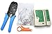 Maxmoral Ethernet Network Tool Kit - 4 in 1 Network Tool Set, Cable Connectors Crimper Tool, Network Cable Tester Detector,Gold-plated Cat6 RJ45 Connector Plug,Network Wire Stripper