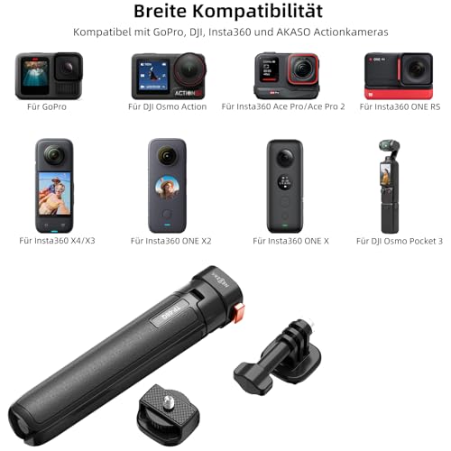 Vkesen Stativ 53 cm Ausziehbar für GoPro und DJI Osmo Kameras