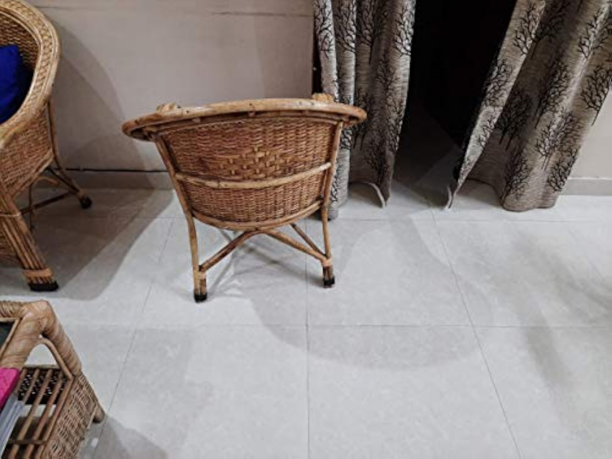 Cane and Bamboo Living Room Chair