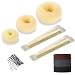 Hair Bun Shaper Set, 3 Pcs Donut Bun Maker + 2 Pcs Foam French Twist Hairstyle Clip DIY Doughnuts + 1 Bag Hair Pin, Blonde