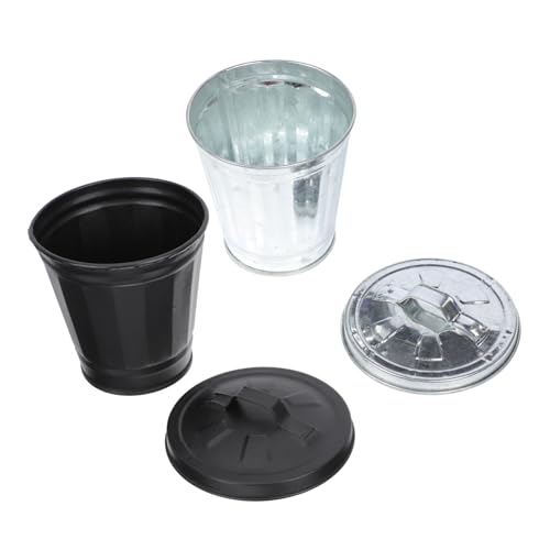 2 piezas canecas de basura mini para escritorio y baño miniatura 1