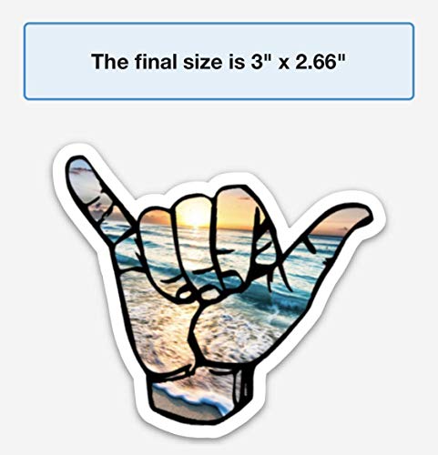 Swaygirls Stickers | Shaka Decal | Hawaii Beach Hang Loose Sticker For A Hydroflask, Laptop, Water Bottle | Waterproof, Vinyl Stickers #TOP5