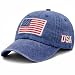 American Flag Baseball Cap for Men Women – Vintage USA Dad Hat Adjustable Cotton Patriotic Embroidered Flag Cap for Boys Girls Blue