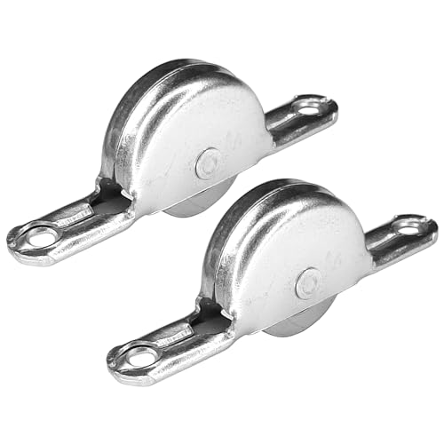 cyclingcolors 2x rueda de armario 18mm ranurada puerta corredera guías de carro corredizas muebles acero