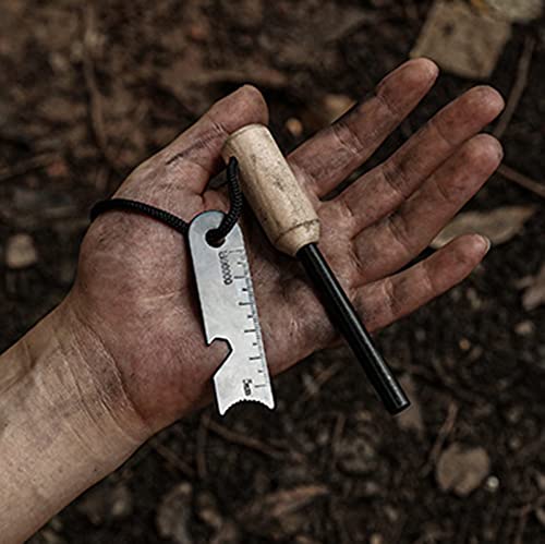 Flint Fire Starter For Camping Hiking - Fire Starter Survival Emergency Rod For Outdoor, Metal Multi Tool Survival Fire Steel Rod #TOP2