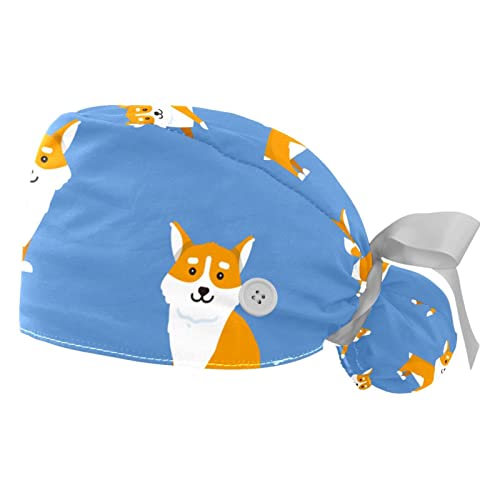 Chapeaux de travail JDEZ au motif de chien corgi pour la restauration