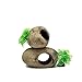 ALEGI Stackable Aquarium Ceramic Decorations Rock Caves,Betta Fish Tank Decor Accessories,Hideaway for Shrimp Cichlid Hiding Breeding Spawning (Set of 2)