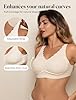 COMFELIE Seamless Full Coverage Bra Scalloped Comfort Bras for Seniors Almond XX-Large
