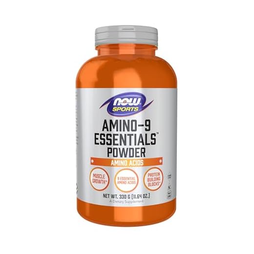 NOW Sports Nutrition, Amino-9 Essentials™ Powder, Enhanced Protein Synthesis, Amino Acids, 330-Grams