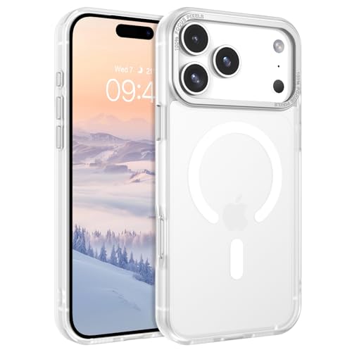 Image of YINLAI for iPhone 17 Pro Max Case 6.9-inch,Magnetic Compatible with MagSafe, Slim Matte Anti-Fingerprint, Shockproof Full Body Military Grade Protection for iPhone 17 Pro Max Cover, Clear