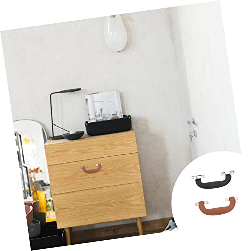 DOITOOL 8 Peças De De Armário De Plástico Marrom + Guarda-Roupa Simples Preto Para Puxador De Móveis