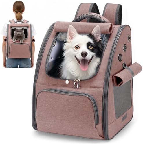 ALLSOPETS Mochila para Gatos, Mochila para Perros Plegable y Tran...