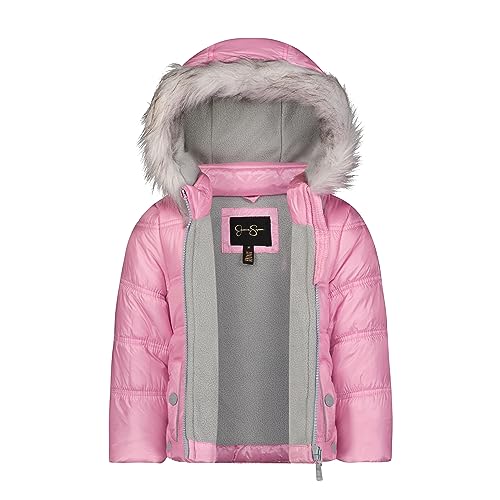 Jessica Simpson Two-Piece Girl's Heavyweight Snowsuit Set: Snow Bib & Puffer Ski Jacket Combo – Toddlers’ Essential Winter Wear (Lilac, 4) by Jessica Simpson - Image 3