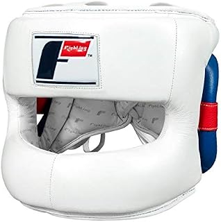 Fighting Leather No Contact Headgear - Boxing Competition and Professional Fight Apparel, Full Face Headgear