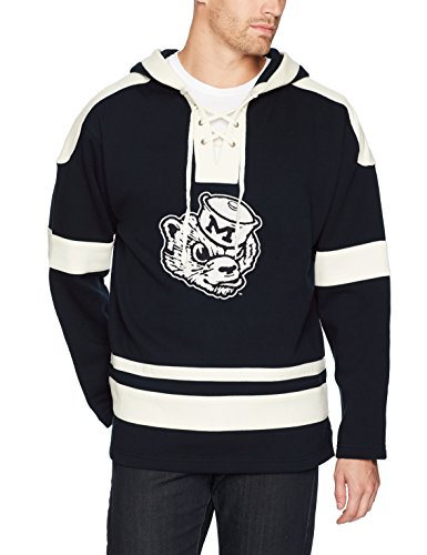 OTS NCAA Michigan Wolverines Men's Grant Lace Up Pullover Hoodie, Logo, Medium
