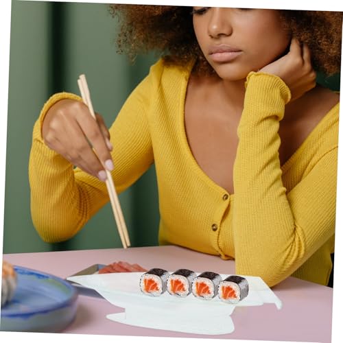 Bandeja para sushi en forma de barco 39x19x5 cm acrílico miniatura 6