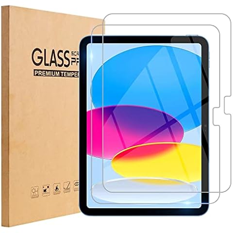 TOPESCT 2-Pack Screen Protector for ipad 10th Generation(10.9-Inch, 2022 Model, 10th Gen),9H Tempered Glass Film,Anti-Scratch (2) Cover