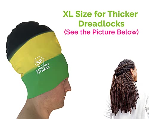 Sargoby Fitness Dreadlocks swimming cap Designed for voluminous and bulky hairstyles like Braids Dreads Locs - Image 2