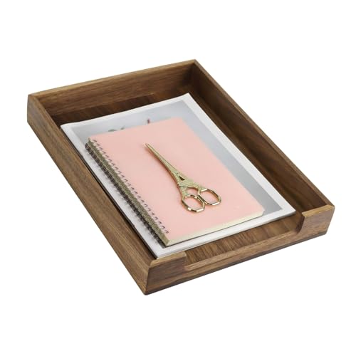 Organizador de documentos de madera hecho a mano en nogal premium 2