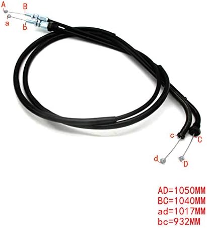 Motorcycle Throttle Cable Replacement Throttle Cable for OEM: 17910-KFR-700 17920-KFR-700 for Honda CN250 (Helix) 1986-2007