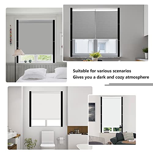 Seeye Blackout Pvc Light Blockers For Window Blinds And Shades, Light Blocking Strips Block Light Along Two Sides Of Windows For Bedroom Nursery, Easy To Install(Black, 29.5" L X 1.4" W X 0.8" H-4Pcs) #TOP5