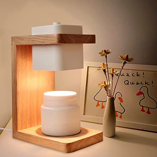 Wooden Vintage Candle Warmer Lamp Dimmable Light Timable Candle Wax Warmer Lamp Aromatic Candle Holders For Home Decoration (Square)… #TOP1