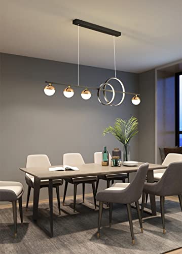 Lustre LED suspendu 48W à hauteur réglable 120cm et intensité variable par télécommande - 5