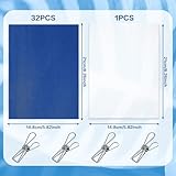 32 PCS Cyanotype Paper Kit with Acrylic Panel and 4 Clips A5 High Sensitive Sun Art Papers Nature Print Paper Cyanotype Set Craft Kits for Teenager Adults Arts Crafts DIY Projects (A5, 5.8X8.3 inch) - Image 2