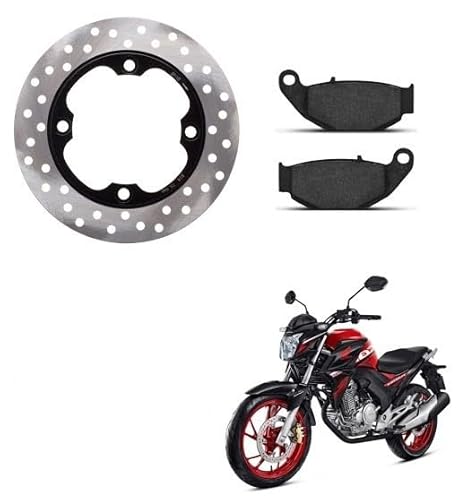 Disco de Freio Traseiro e Pastilhas Import Moto Cbf Cb 250 Nova Twister