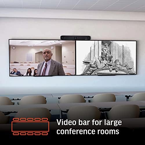 Poly - Studio X70 Video Bar for Large Conference Rooms Poly (Plantronics + Polycom) - Premium 4K Audio & Video Conferencing Solution - Camera, Speakers, & Microphones - Works w/Teams, Zoom (Certified) - 1