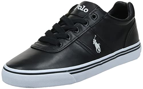 Polo Ralph Lauren, Hanford Leather Black, Sneaker pour Hommes, 44