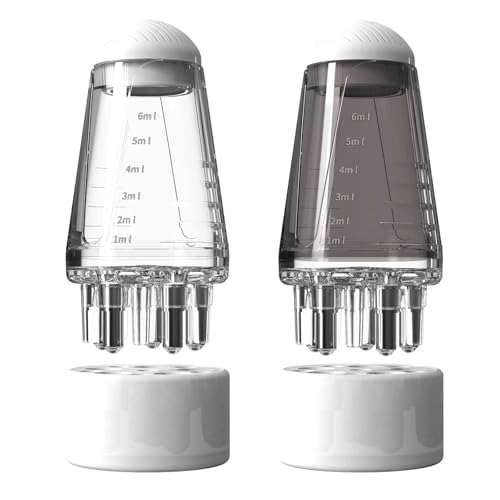 2 Pcs Hair Oil Applicator Hair Oil Applicator Bottle and Scalp Massager Portable Liquid Oiling Dispenser Root Comb Massager with Roller Ball Oiling Dispenser for Scalp Treatme