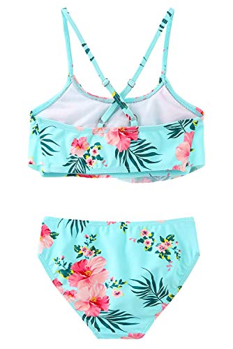 Image of Girls Two Piece Swimsuits Rainbow Bikini Sets Adjustable Strap Bathing Suits