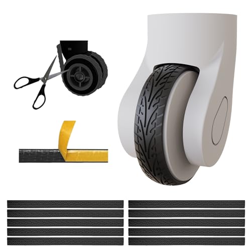 10Pcs Luggage Wheel Covers, Suitcases Wheel Covers, Silicone Luggage Protector, Durable, Mute and Shock Absorption, Waterproof (Black)