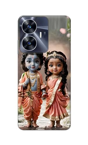 Image of Printed Hard Back Cover for Realme C55 Back Cover (Radha Krishna Love -J2) -190724(EA)