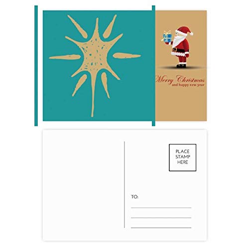 Cartes postales plantes abstraites Père Noël Sunlight pour éviter les vœux banals
