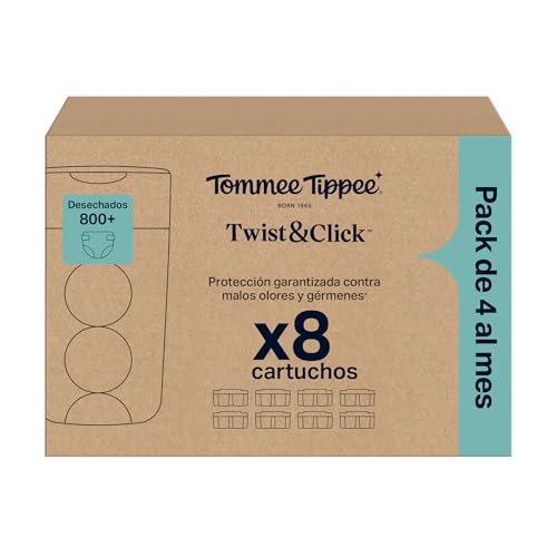 Miniatura 2 de Tommee Tippee Cartuchos De Recambio Para Contenedor De Pañales Twist Click, Pack Exclusivo De 8 Cartuchos De 10,5 M Para Recambios Rápidos El Paquete Puede Variar
