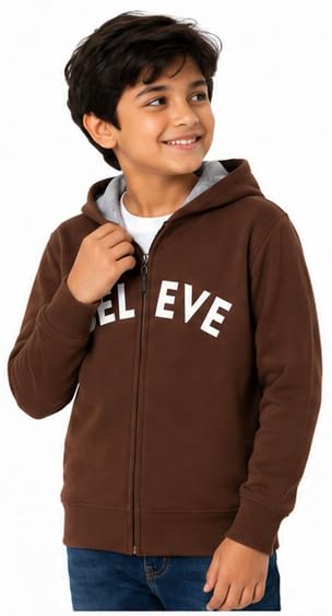 Image of T2F Boy's Cotton Regular Fit Hooded Sweatshirt