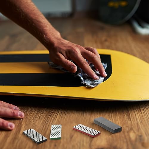 image for Gisafai 4 Pcs Ski Snowboard Side Edge Bevel Sharpener Tuning Kit Snowb