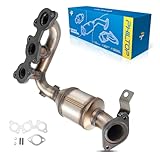 PHILTOP Exhaust Manifold Catalytic Converter Kit Compatible with Toyota, Lexus, 2004-2006 Sienna/RX330 3.3L, 2004-2007 Highlander 3.3L, 2006-2008 RX400h 3.3L Catalytic Converter 16392(EPA Compliant)