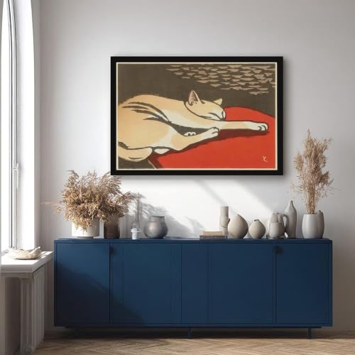Impression sur toile chat Tomoo Inagaki suspension luxe - 4