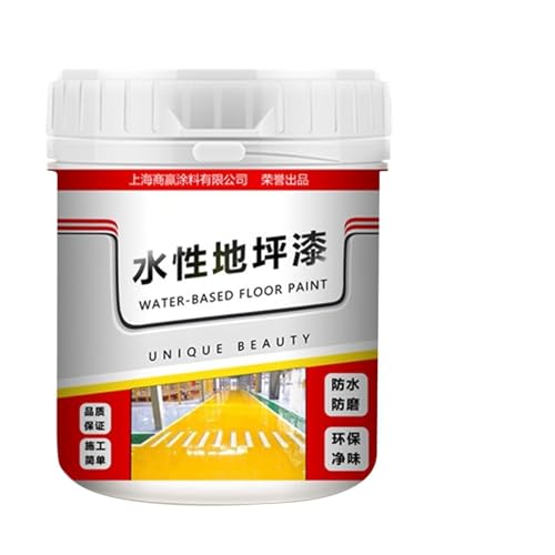Color del suelo basado en el agua -recubrimiento anti -Slip de secado rápido, 500 g de color de concreto impermeable | Pintura de garaje robusta para estacionamientos interiores Taller Sótano Terrace