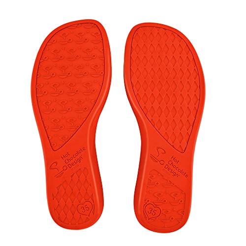 Image of Hot Chocolate Design Women's Mary Jane Flat Shoes - Mary Jane Flat Dress Shoes with Non-Marking Rubber Sole Adjustable Buckle-Strap, Adjustable Buckle-Strap and Cushioned Inner Sole with Arch Support